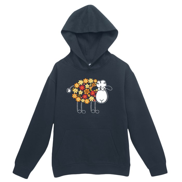 Funny Flower Sheepp Design For Farming Lovers Urban Pullover Hoodie