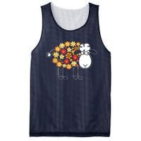 Funny Flower Sheepp Design For Farming Lovers Mesh Reversible Basketball Jersey Tank