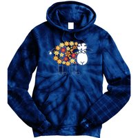 Funny Flower Sheepp Design For Farming Lovers Tie Dye Hoodie