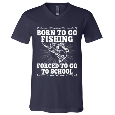 Funny Fishing Saying Fisherman Outfit Angler Boy Girl V-Neck T-Shirt
