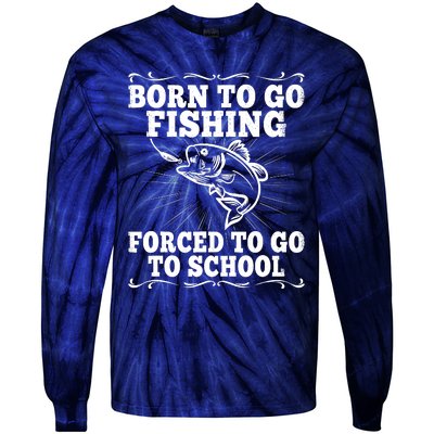 Funny Fishing Saying Fisherman Outfit Angler Boy Girl Tie-Dye Long Sleeve Shirt