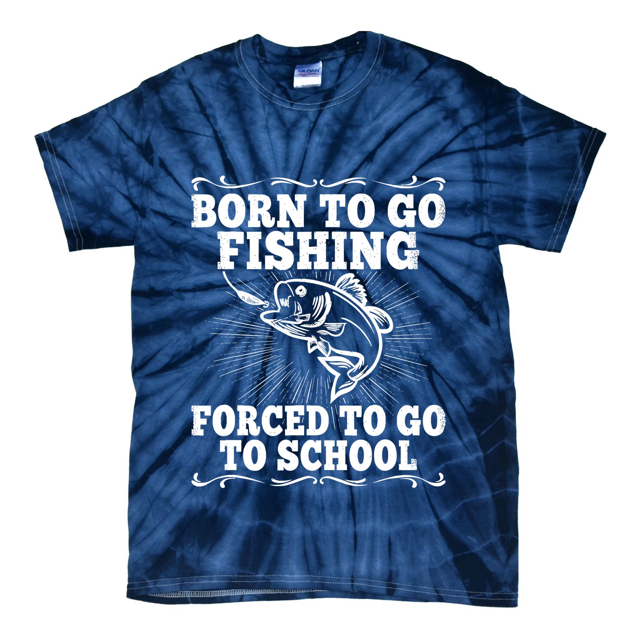 Funny Fishing Saying Fisherman Outfit Angler Boy Girl Tie-Dye T-Shirt