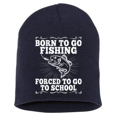 Funny Fishing Saying Fisherman Outfit Angler Boy Girl Short Acrylic Beanie