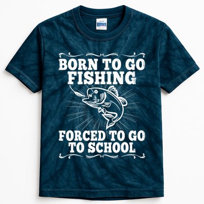 Funny Fishing Saying Fisherman Outfit Angler Boy Girl Kids Tie-Dye T-Shirt