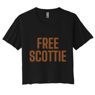 Funny Free Scottie Mug Shot Humour Crop Top