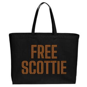 Funny Free Scottie Mug Shot Humour Cotton Canvas Jumbo Tote