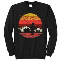 Fly Fishing Sunset Retro Trout Angling Fisherman Angler Gift Sweatshirt