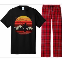 Fly Fishing Sunset Retro Trout Angling Fisherman Angler Gift Pajama Set