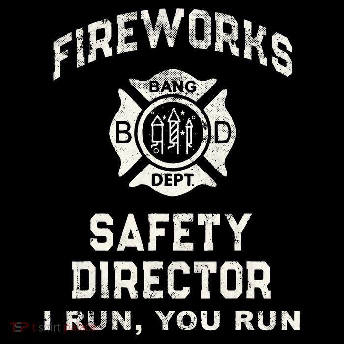 Funny FIREWORKS SAFETY DIRECTOR Firefighter America Red Pyro Impact Tech Backpack