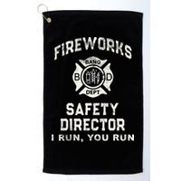 Funny FIREWORKS SAFETY DIRECTOR Firefighter America Red Pyro Golf Towel