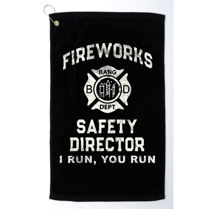 Funny FIREWORKS SAFETY DIRECTOR Firefighter America Red Pyro Golf Towel