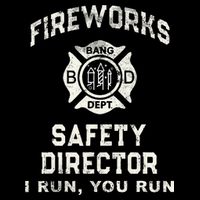 Funny FIREWORKS SAFETY DIRECTOR Firefighter America Red Pyro Toddler T-Shirt