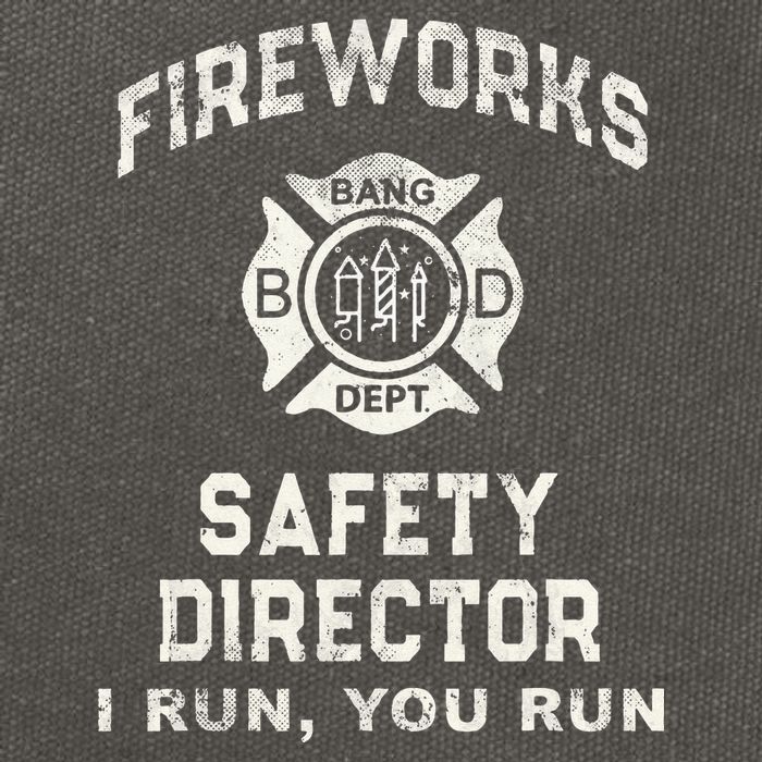Funny FIREWORKS SAFETY DIRECTOR Firefighter America Red Pyro Cotton Canvas Backpack