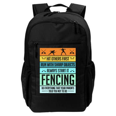 Funny Fencing Sport Pun For Men Women Kids Daily Commute Backpack