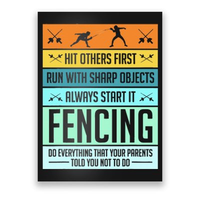 Funny Fencing Sport Pun For Men Women Kids Poster