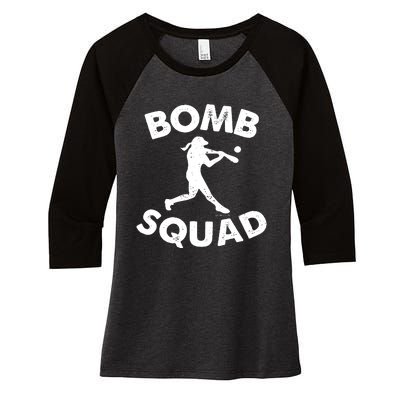 Funny Fastpitch Softball Hitter Women's Tri-Blend 3/4-Sleeve Raglan Shirt