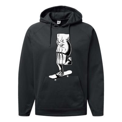 Fingerboard Finger Skateboard Skate Fingerboarding Performance Fleece Hoodie