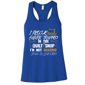 Funny Fabric Sewing Quilting Gift Women's Racerback Tank