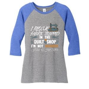 Funny Fabric Sewing Quilting Gift Women's Tri-Blend 3/4-Sleeve Raglan Shirt