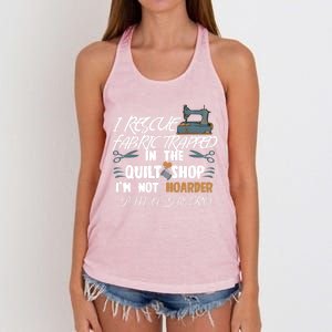 Funny Fabric Sewing Quilting Gift Women's Knotted Racerback Tank