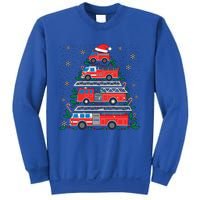 Firefighter Firetruck Santa Christmas Tree Lights Fire Gift Sweatshirt