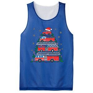 Firefighter Firetruck Santa Christmas Tree Lights Fire Gift Mesh Reversible Basketball Jersey Tank