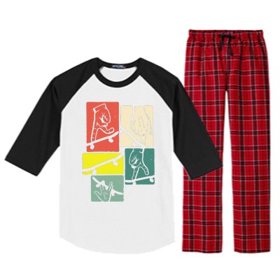 Fingerboard Fingerboarding Skateboarding Raglan Sleeve Pajama Set