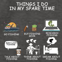 Funny Fishing Shirt Things I Do In My Spare Time Vector Backpack