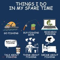 Funny Fishing Shirt Things I Do In My Spare Time Drawstring Bag