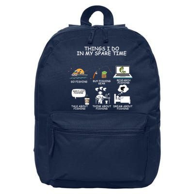 Funny Fishing Shirt Things I Do In My Spare Time 16 in Basic Backpack