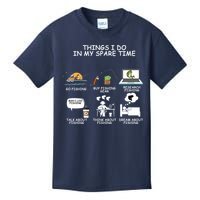 Funny Fishing Shirt Things I Do In My Spare Time Kids T-Shirt