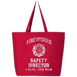 Funny FIREWORKS SAFETY DIRECTOR Firefighter America Red 25L Jumbo Tote