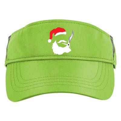 Funny Face Santa Clause Smoking Weed Christmas Marijuana Adult Drive Performance Visor