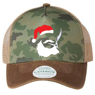 Funny Face Santa Clause Smoking Weed Christmas Marijuana Legacy Tie Dye Trucker Hat