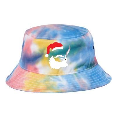 Funny Face Santa Clause Smoking Weed Christmas Marijuana Tie Dye Newport Bucket Hat