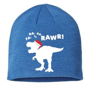 Fararararawr! Funny Santa Christmas Trex Gift Sustainable Beanie