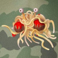FSM Flying Spaghetti Monster Funny Pastafarian Atheist Legacy Tie Dye Trucker Hat