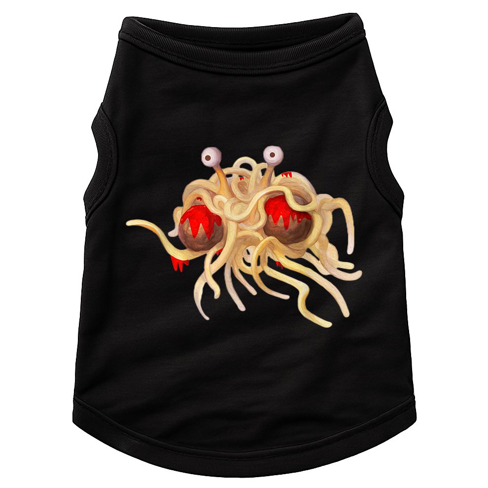 FSM Flying Spaghetti Monster Funny Pastafarian Atheist Doggie Tank