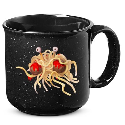 FSM Flying Spaghetti Monster Funny Pastafarian Atheist 15oz Campfire Ceramic Mug