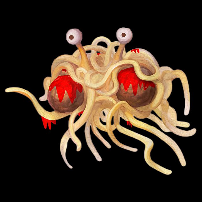FSM Flying Spaghetti Monster Funny Pastafarian Atheist Drawstring Bag