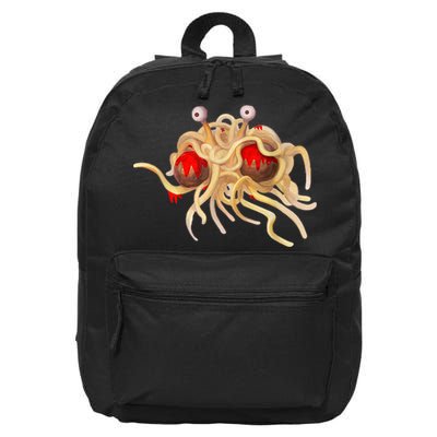 FSM Flying Spaghetti Monster Funny Pastafarian Atheist 16 in Basic Backpack