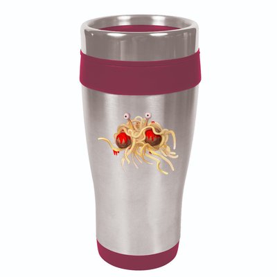 FSM Flying Spaghetti Monster Funny Pastafarian Atheist 16oz Travel Tumbler