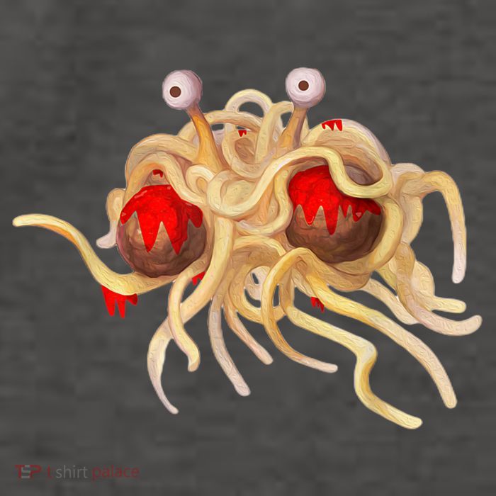 FSM Flying Spaghetti Monster Funny Pastafarian Atheist Vector Backpack
