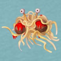 FSM Flying Spaghetti Monster Funny Pastafarian Atheist Sueded Cloud Jersey T-Shirt