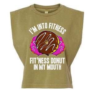 Funny Fitness Saying Workout Gym National Donut Day Lover Gift Garment-Dyed Women's Muscle Tee