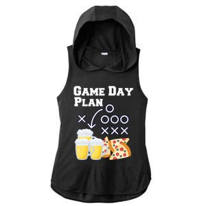 Funny Football Snacks Game Day Plan Gift Ladies PosiCharge Tri-Blend Wicking Draft Hoodie Tank