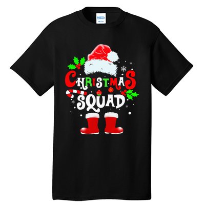 Festive Family Santa Hat Set for Christmas Gathering Tall T-Shirt