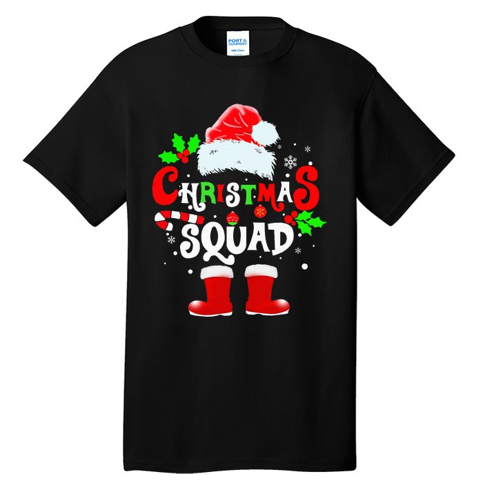 Festive Family Santa Hat Set for Christmas Gathering Tall T-Shirt