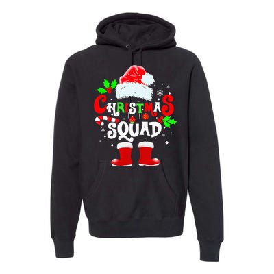 Festive Family Santa Hat Set for Christmas Gathering Premium Hoodie