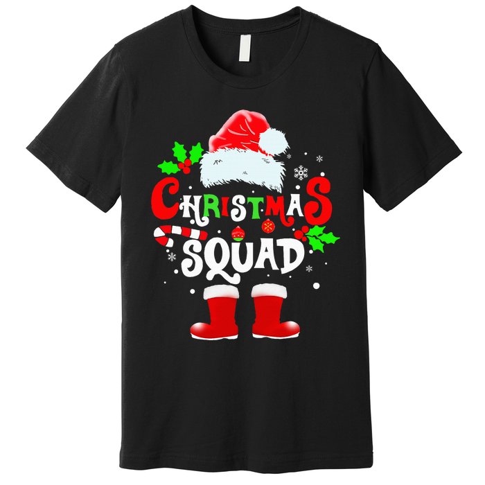 Festive Family Santa Hat Set for Christmas Gathering Premium T-Shirt